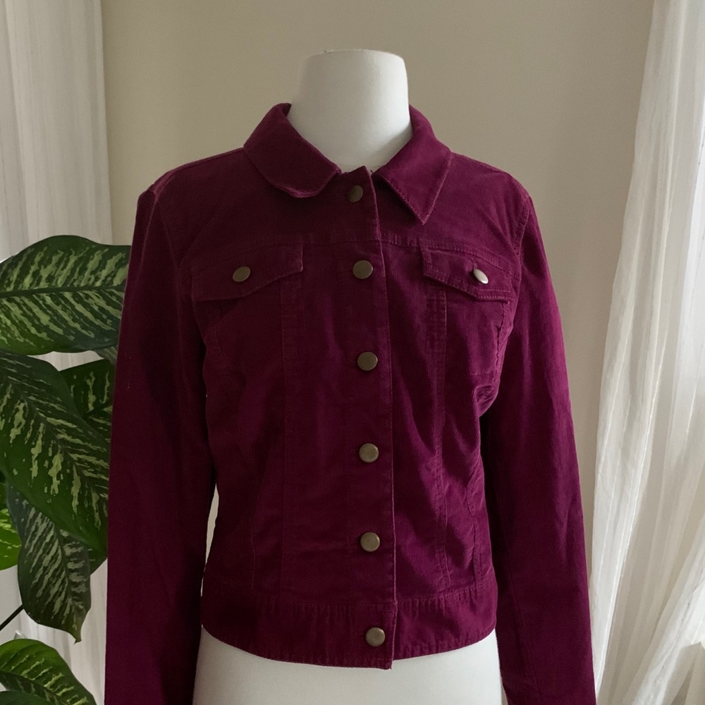 CASLON Deep Ruby Corduroy Blazer